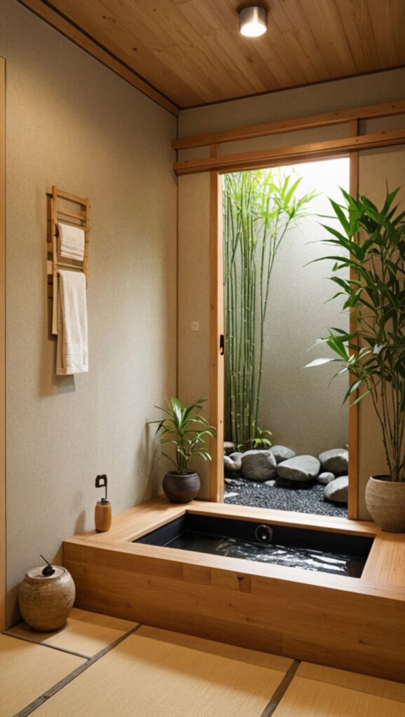 photo traditional japanese bathroom designs wet room concept