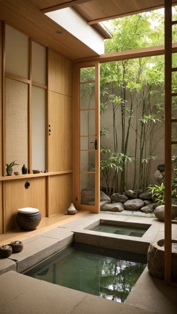 traditional japanese bathroom designs indoor outdoor connection