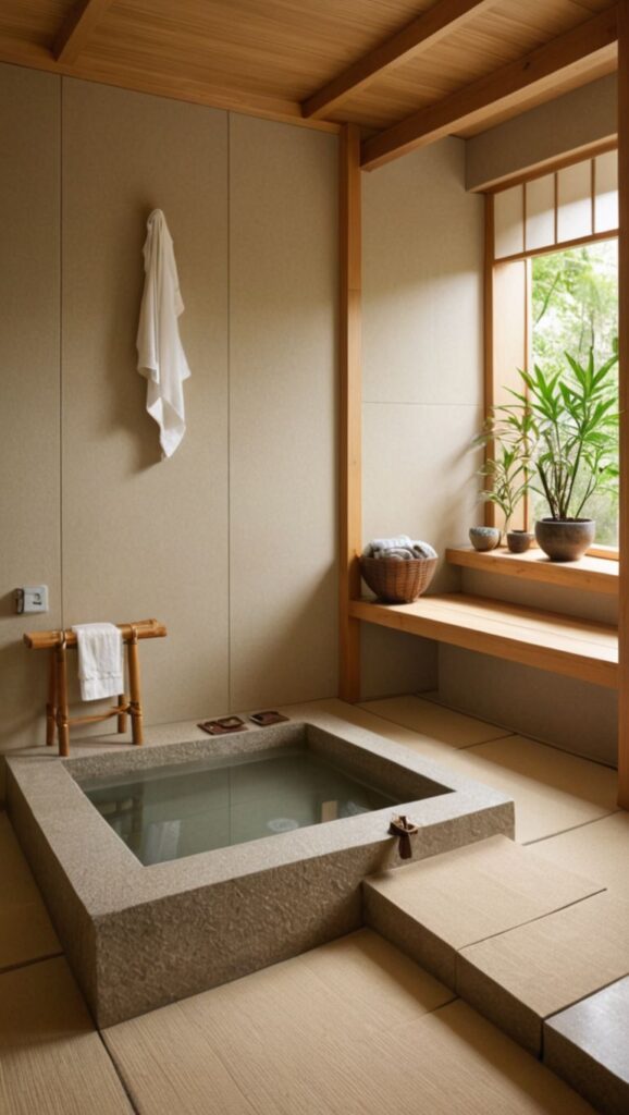 photo traditional japanese bathroom designs furoshiki