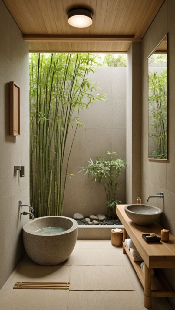 photo traditional japanese bathroom designs natural lighting enhancing the ambiance