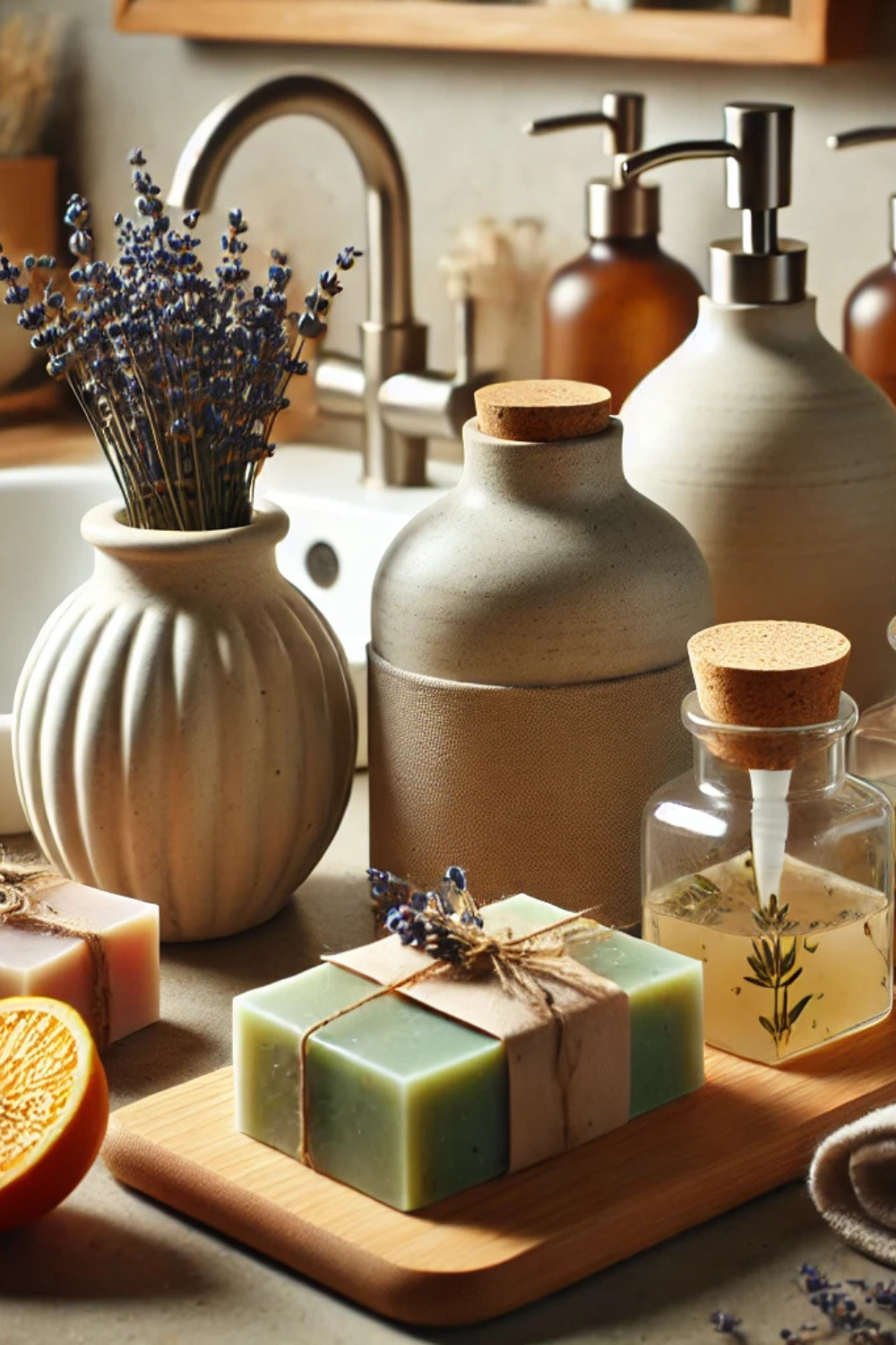 Use Handmade Natural Soap and Dispensers