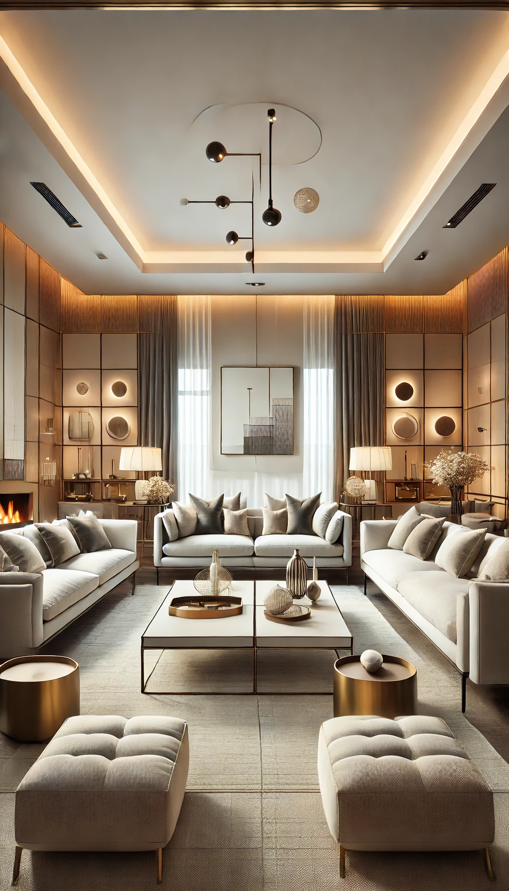 A beautifully designed modern living space showcasing 'Symmetry in Design