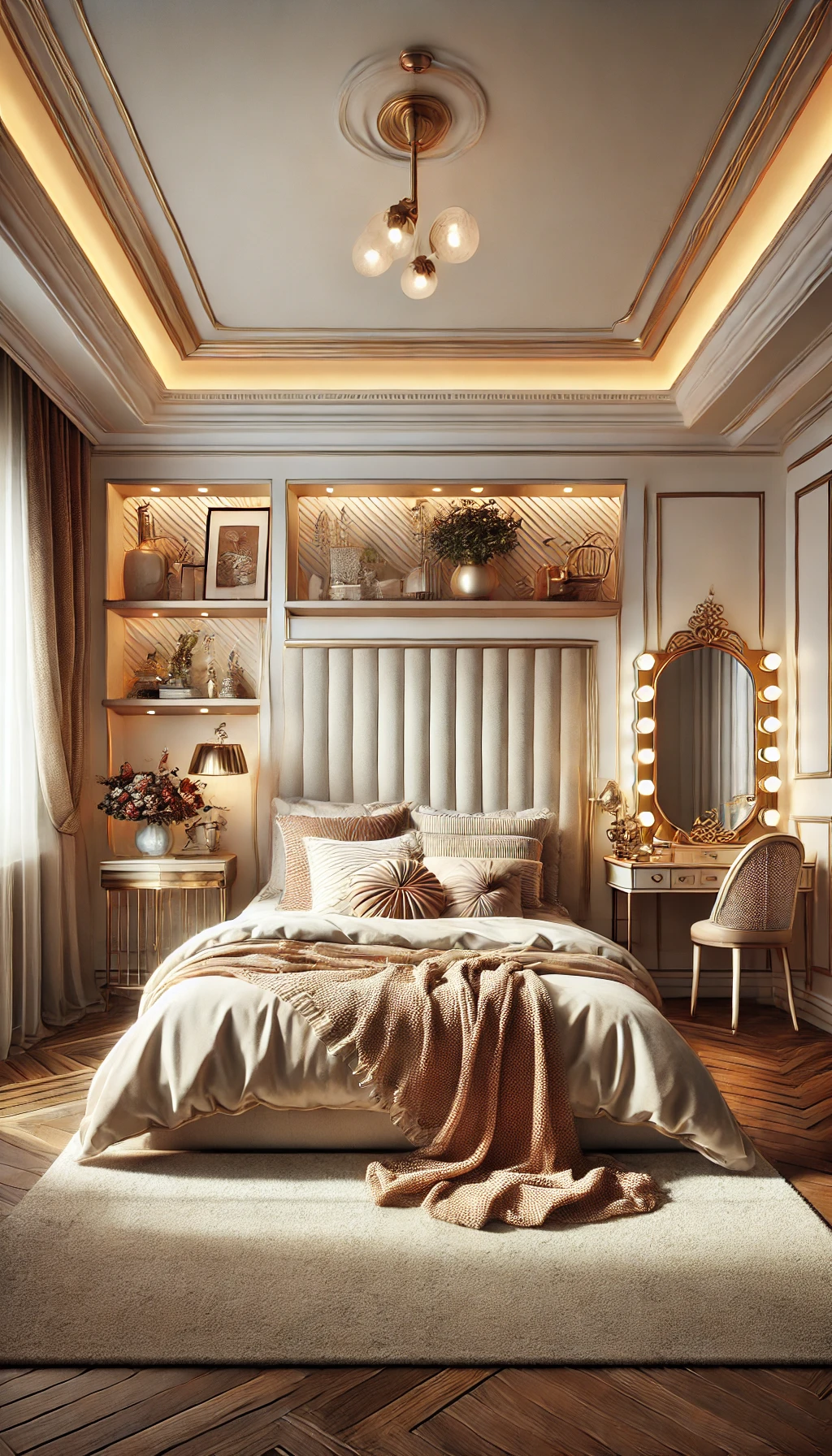 a luxurious DIY bedroom decor idea for grown women