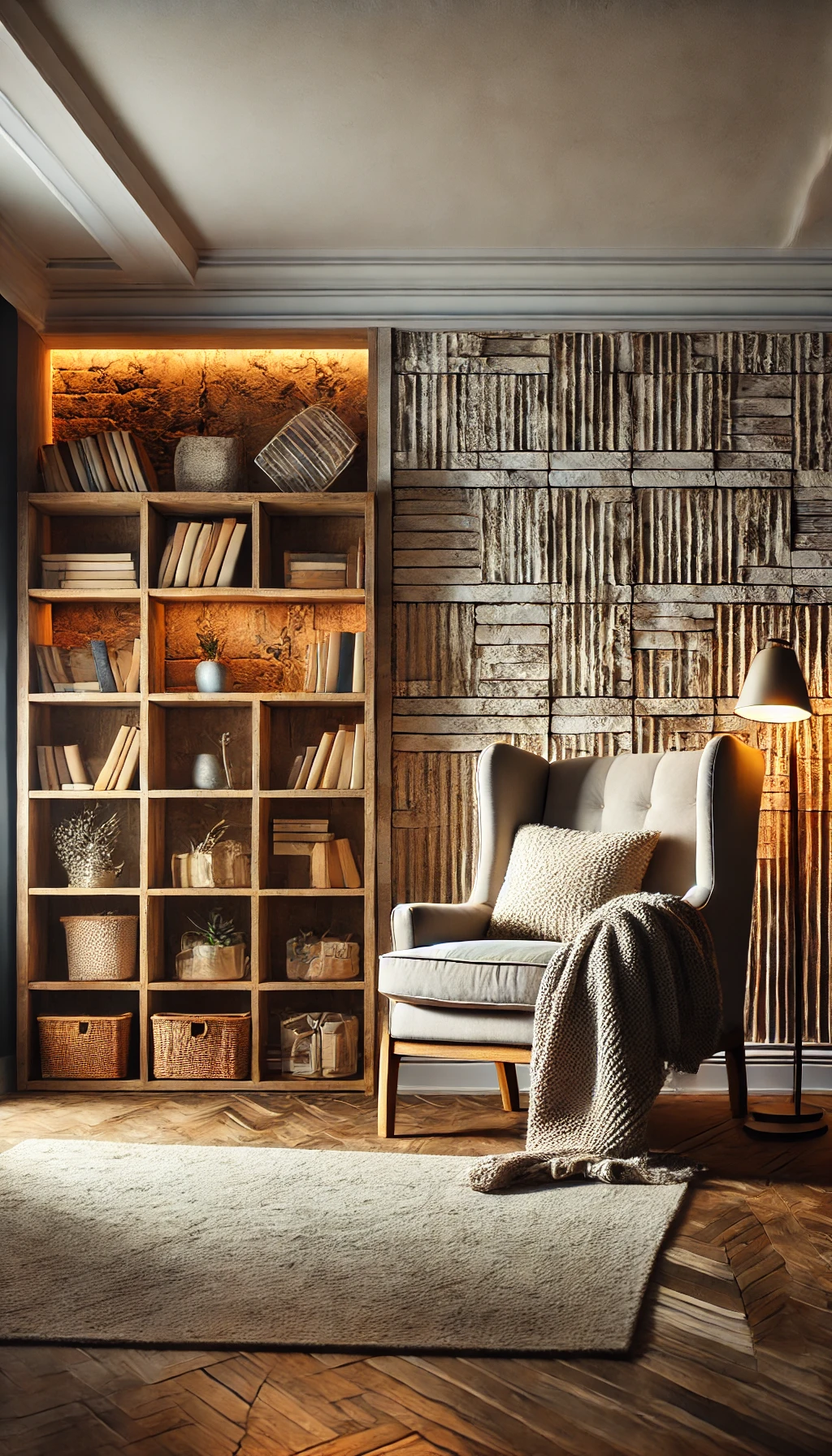 Textured Accent Wall with DIY Materials