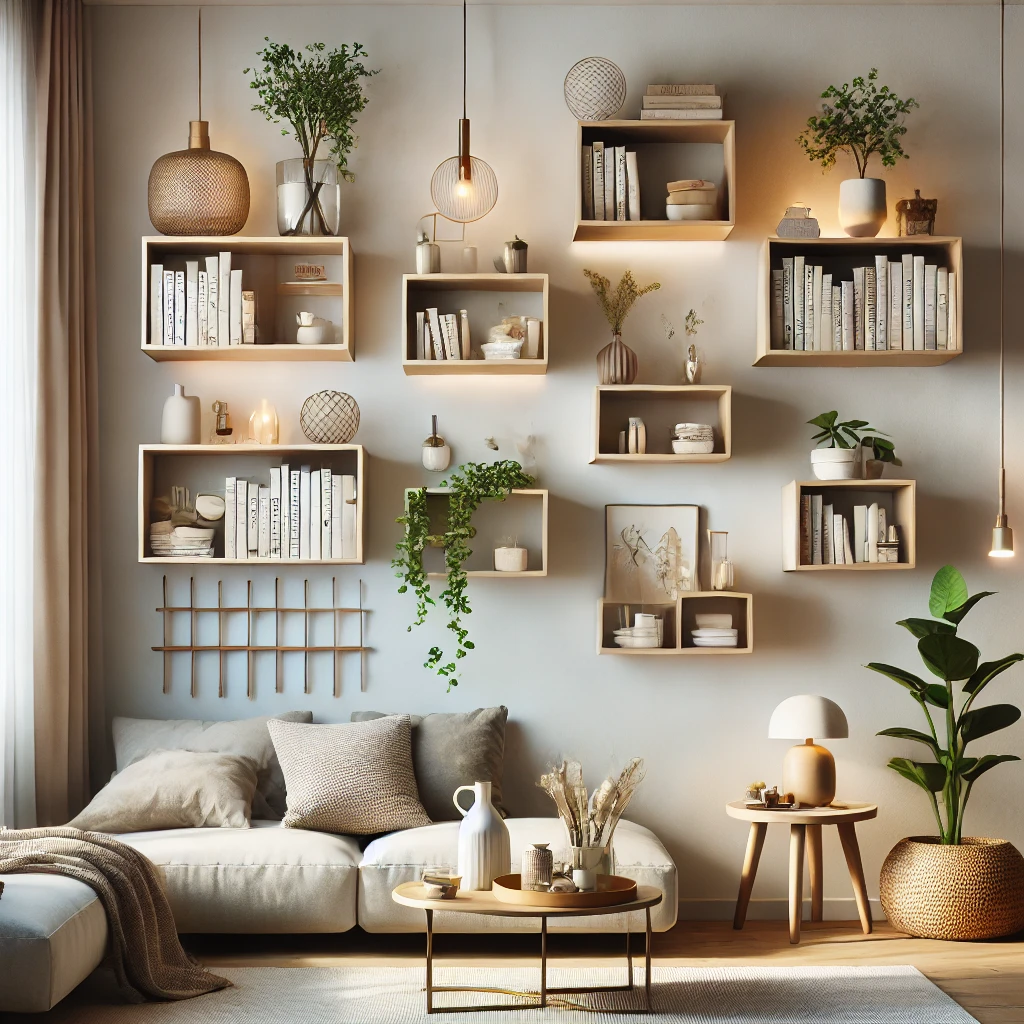 Floating Shelves for Vertical Storage