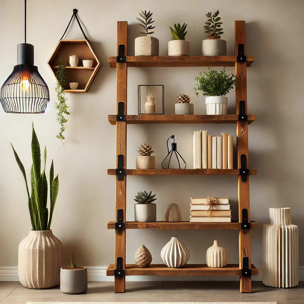 DIY Ladder Shelf for Stylish Storage