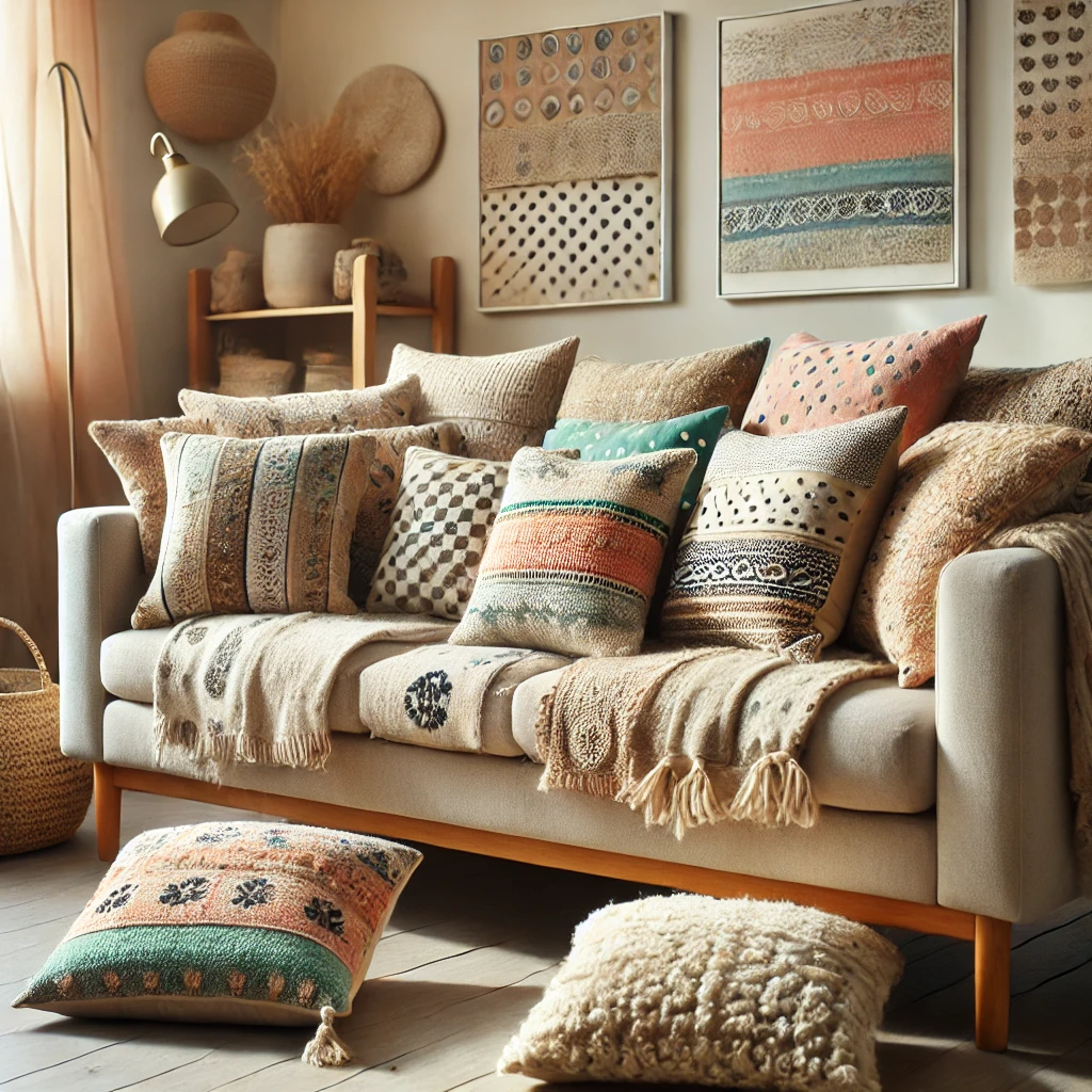 DIY No-Sew Cushion Covers