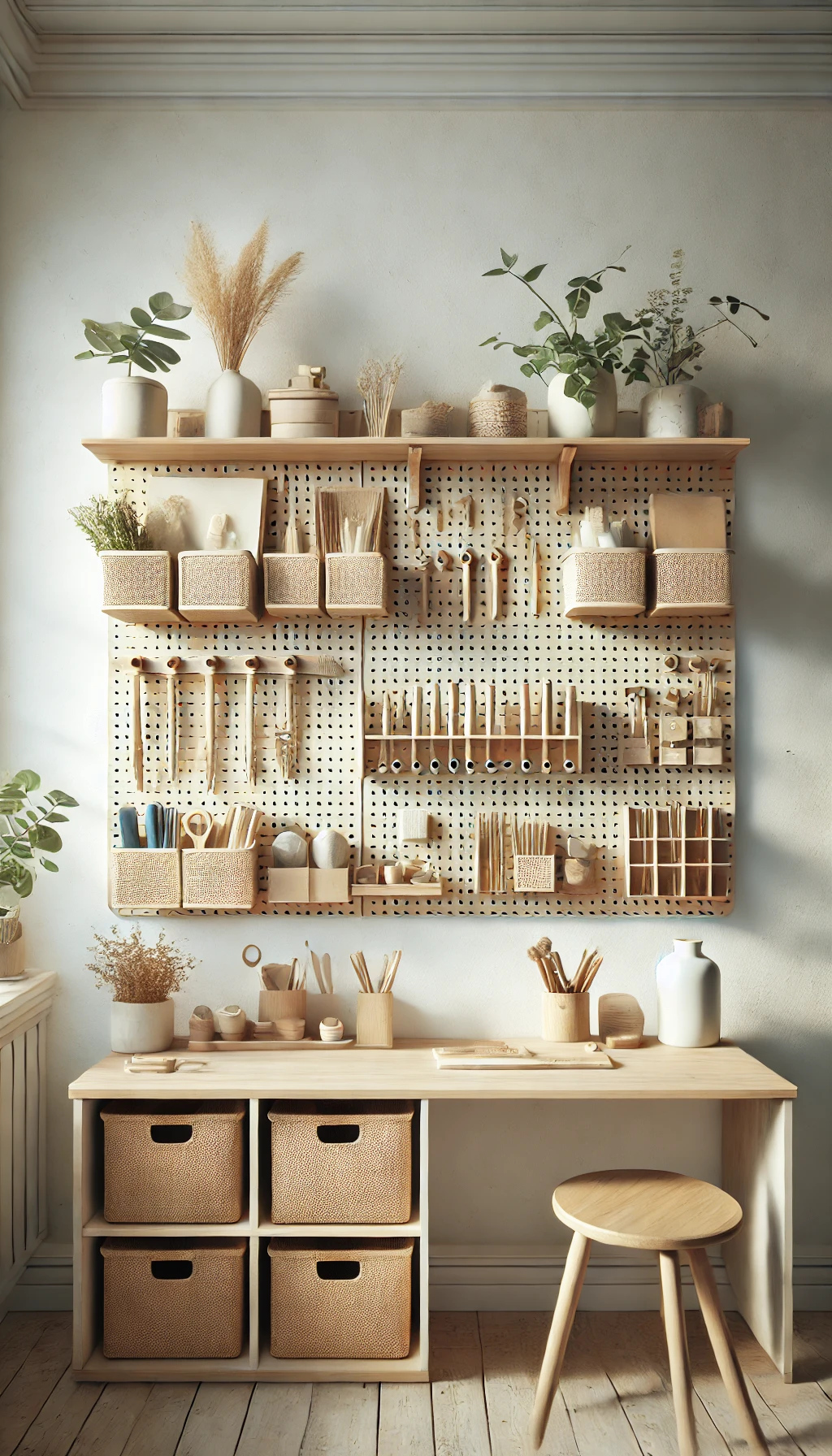 DIY pegboard organizer