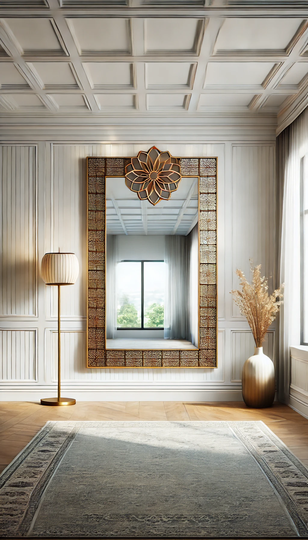 modern interior design featuring a stylish mirror makeover