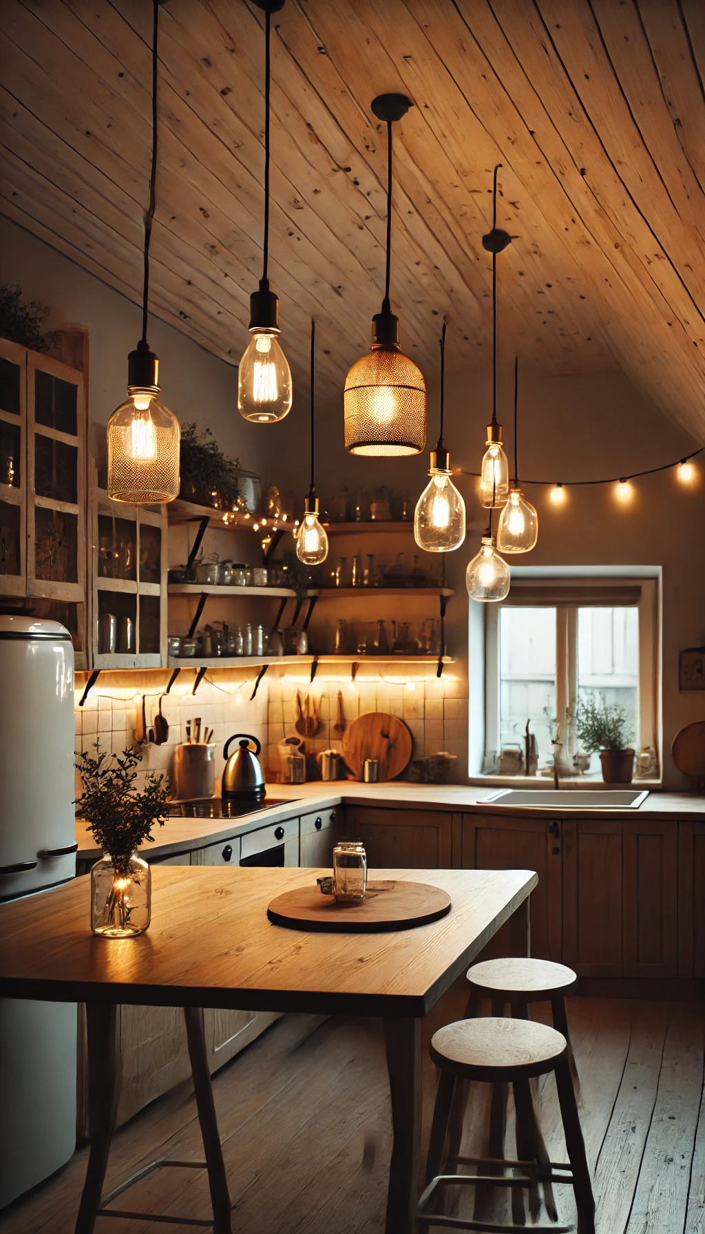 Enhance Lighting with DIY Pendant Lights or String Lights