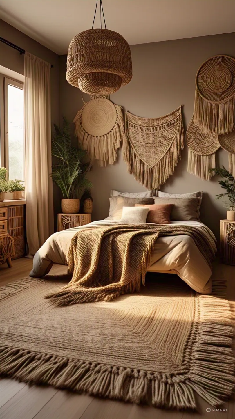 Natural Fiber Area Rug with DIY Fringe