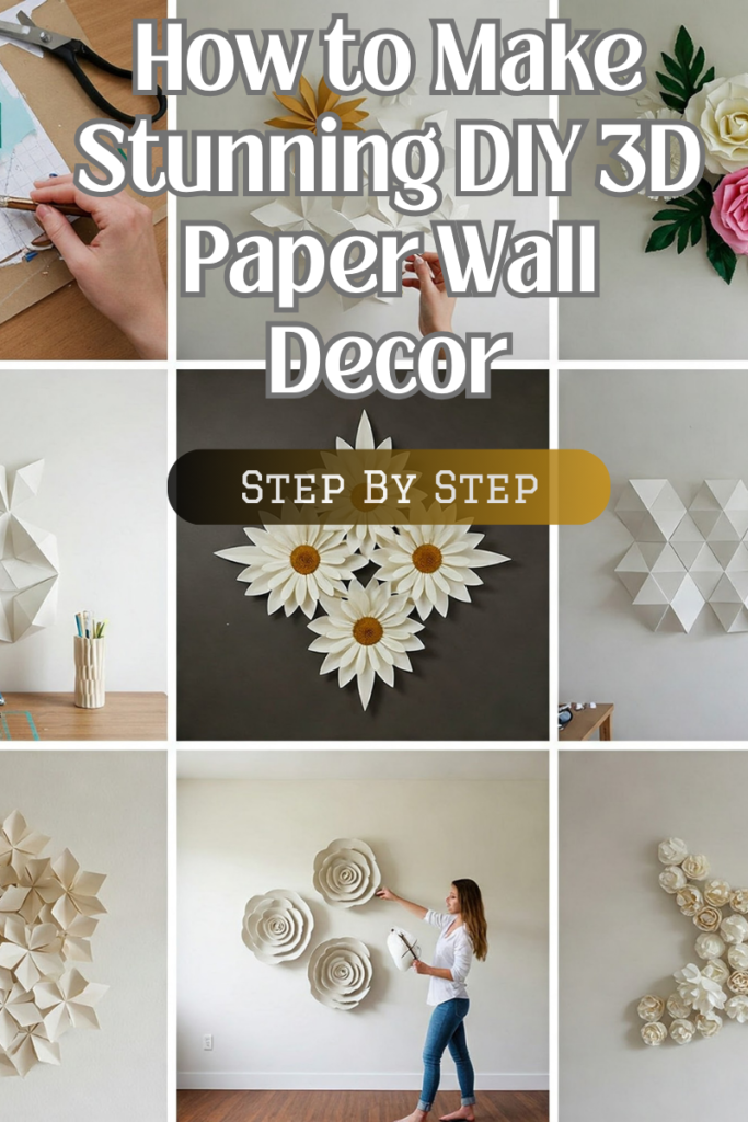 diy 3d paper wall decor