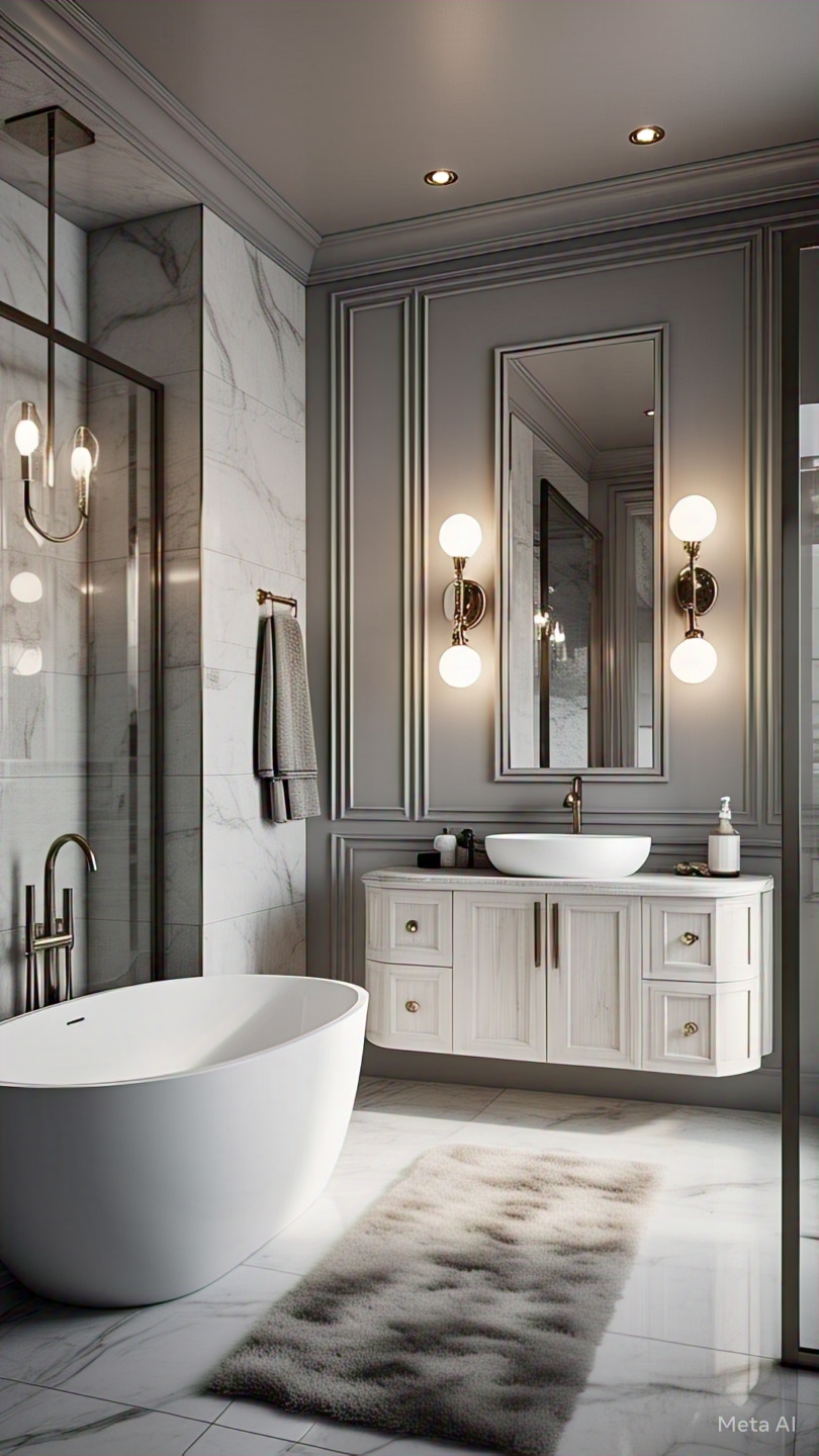 elegant bathroom design ideas Invest in Quality Lighting