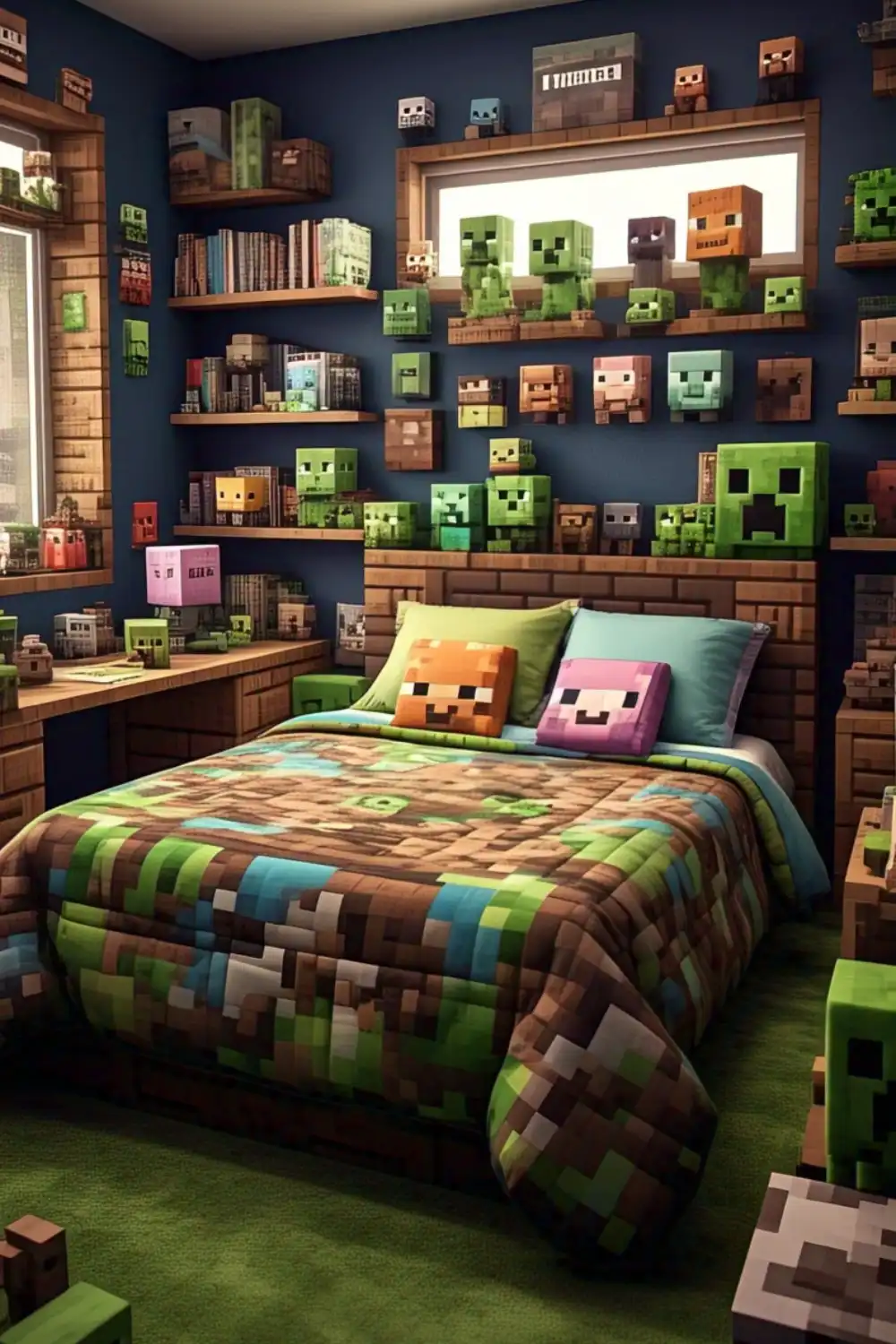 Minecraft Bedroom Ideas with Bedding and Textiles