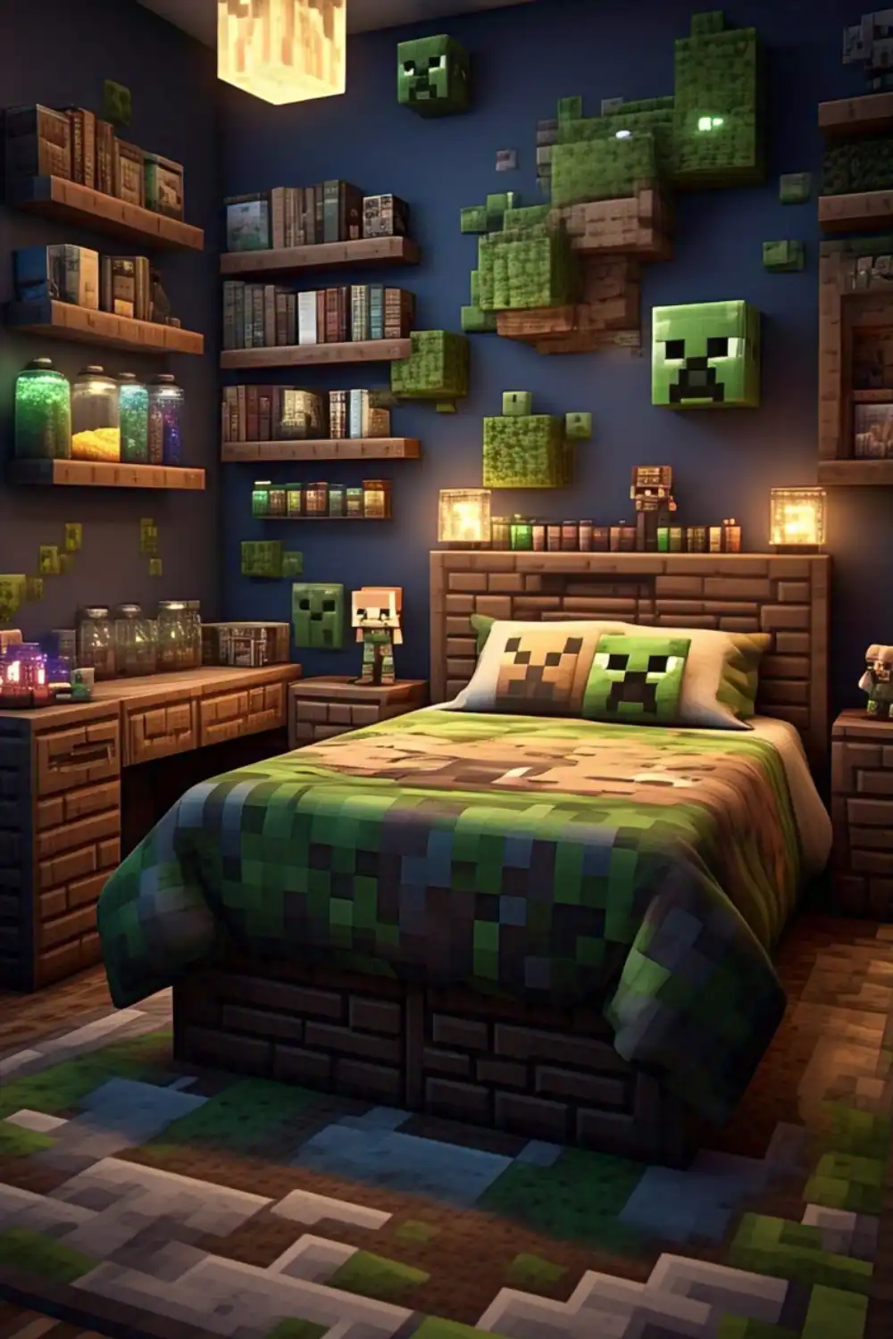 Minecraft Bedroom Ideas with Decorative Accessories 2