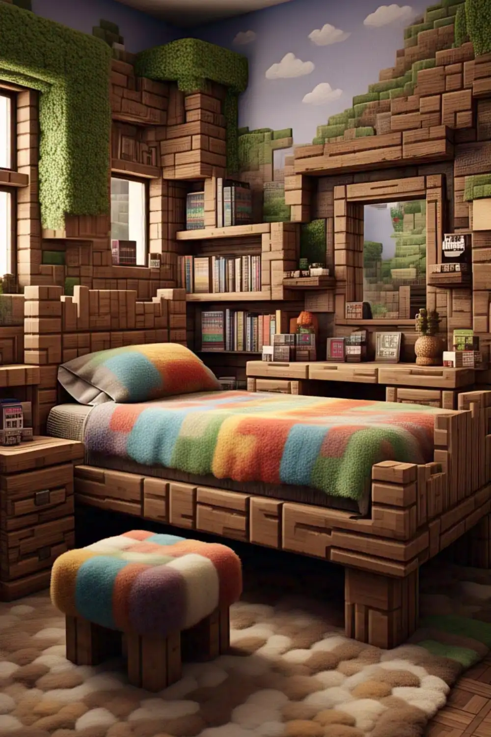 Minecraft Bedroom Ideas with Decorative Accessories 3