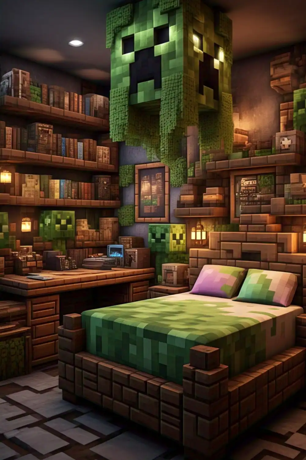 Minecraft Bedroom Ideas with Minecraft Lighting Ideas 2