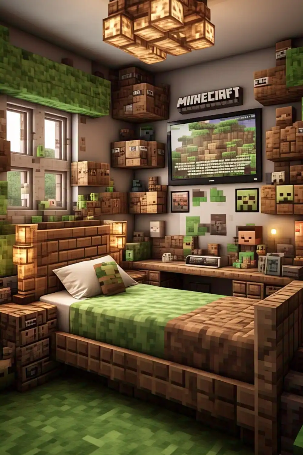 Minecraft Bedroom Ideas with Minecraft Lighting Ideas 3