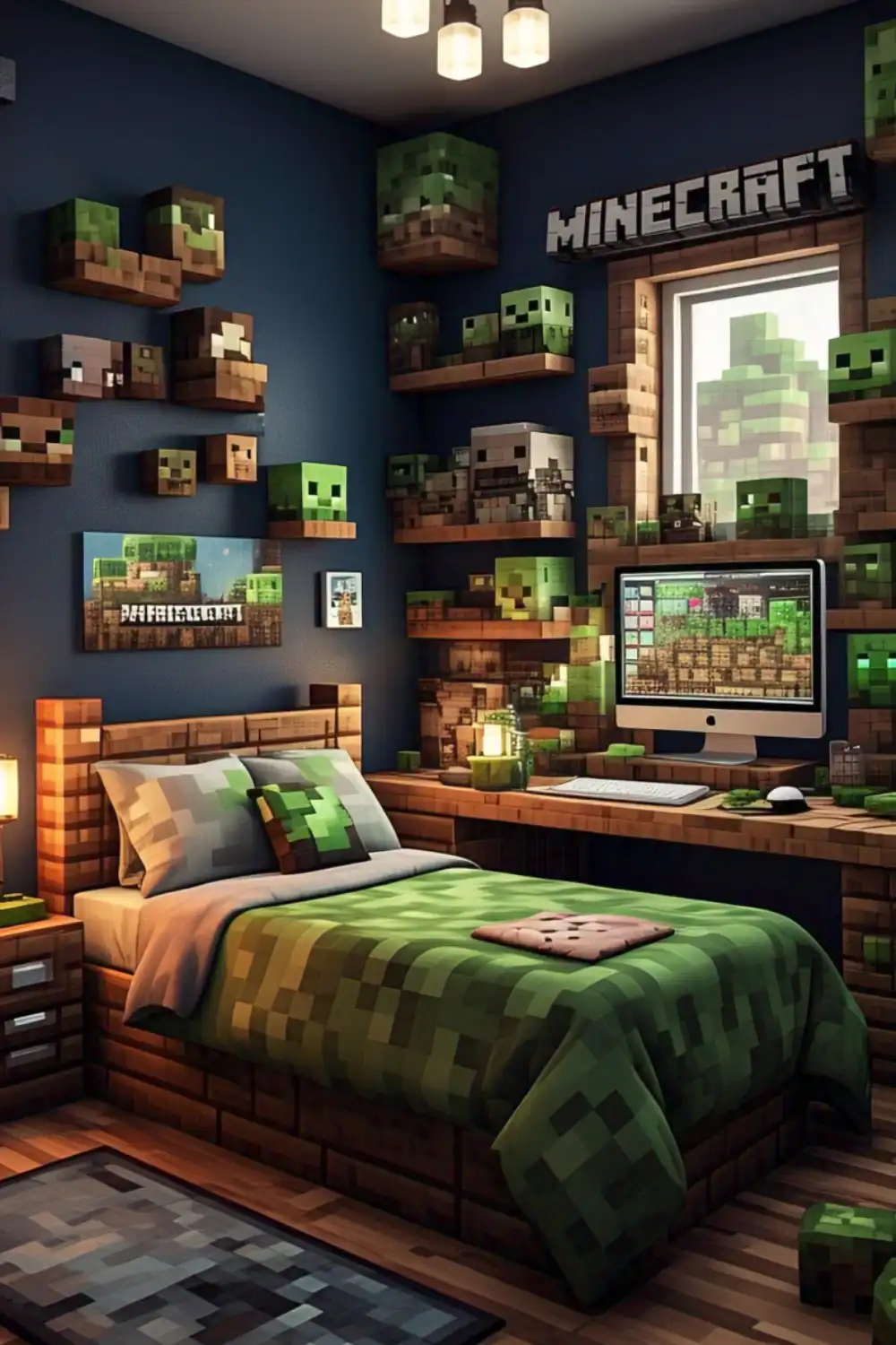 Minecraft Bedroom Ideas with Minecraft Tech Setup3