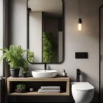 Minimalist Small Bathroom Ideas Greenery and Natural Elements