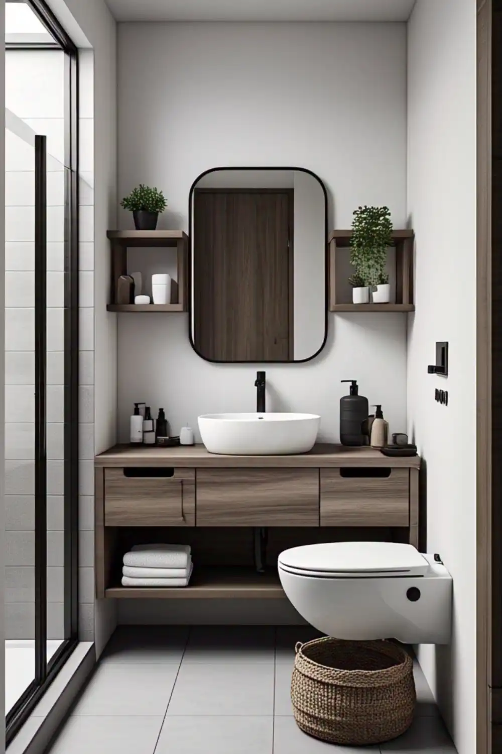 Minimalist Small Bathroom Ideas Minimalist Open Shelving