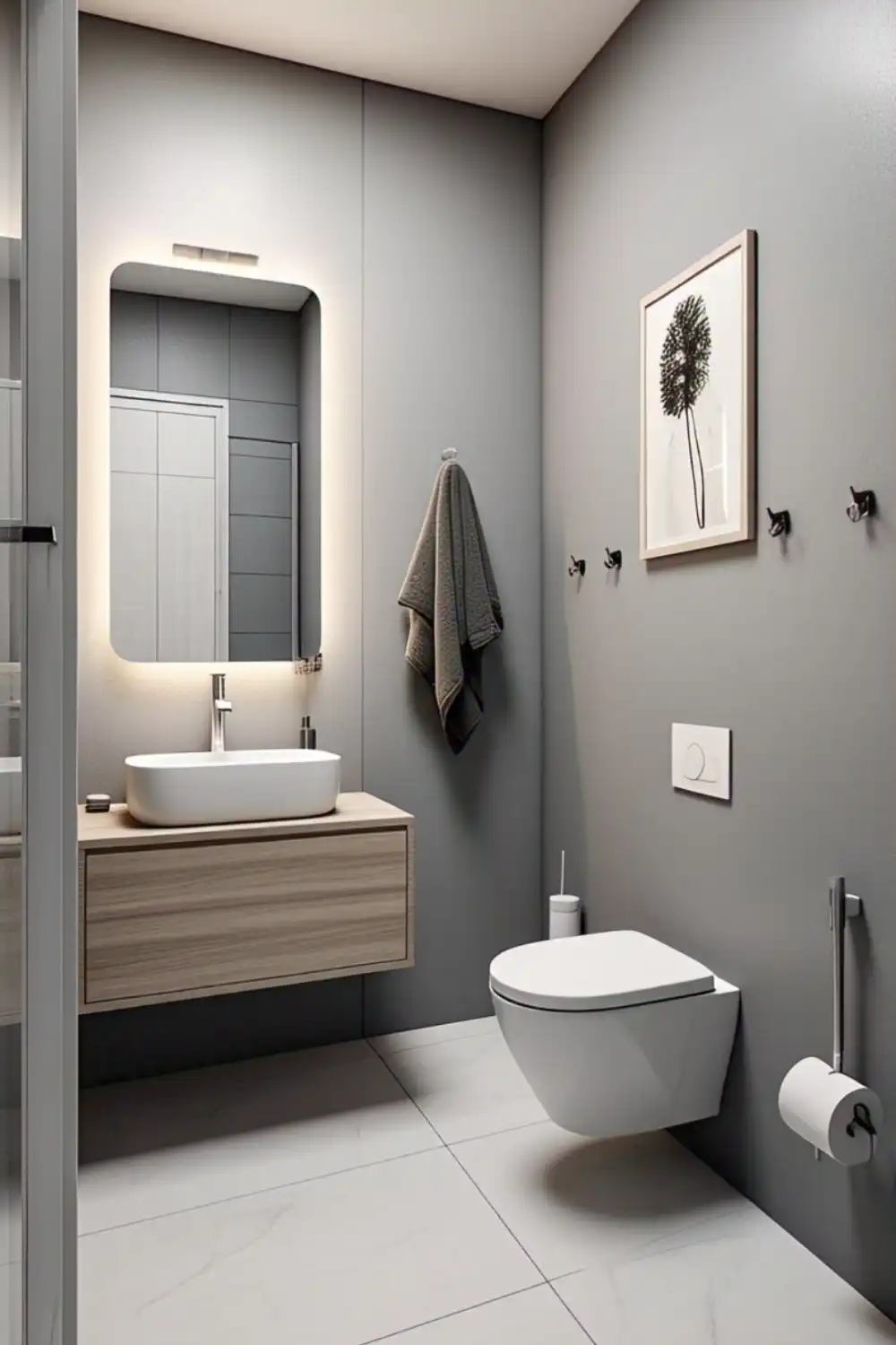Minimalist Small Bathroom Ideas Under-Sink Storage