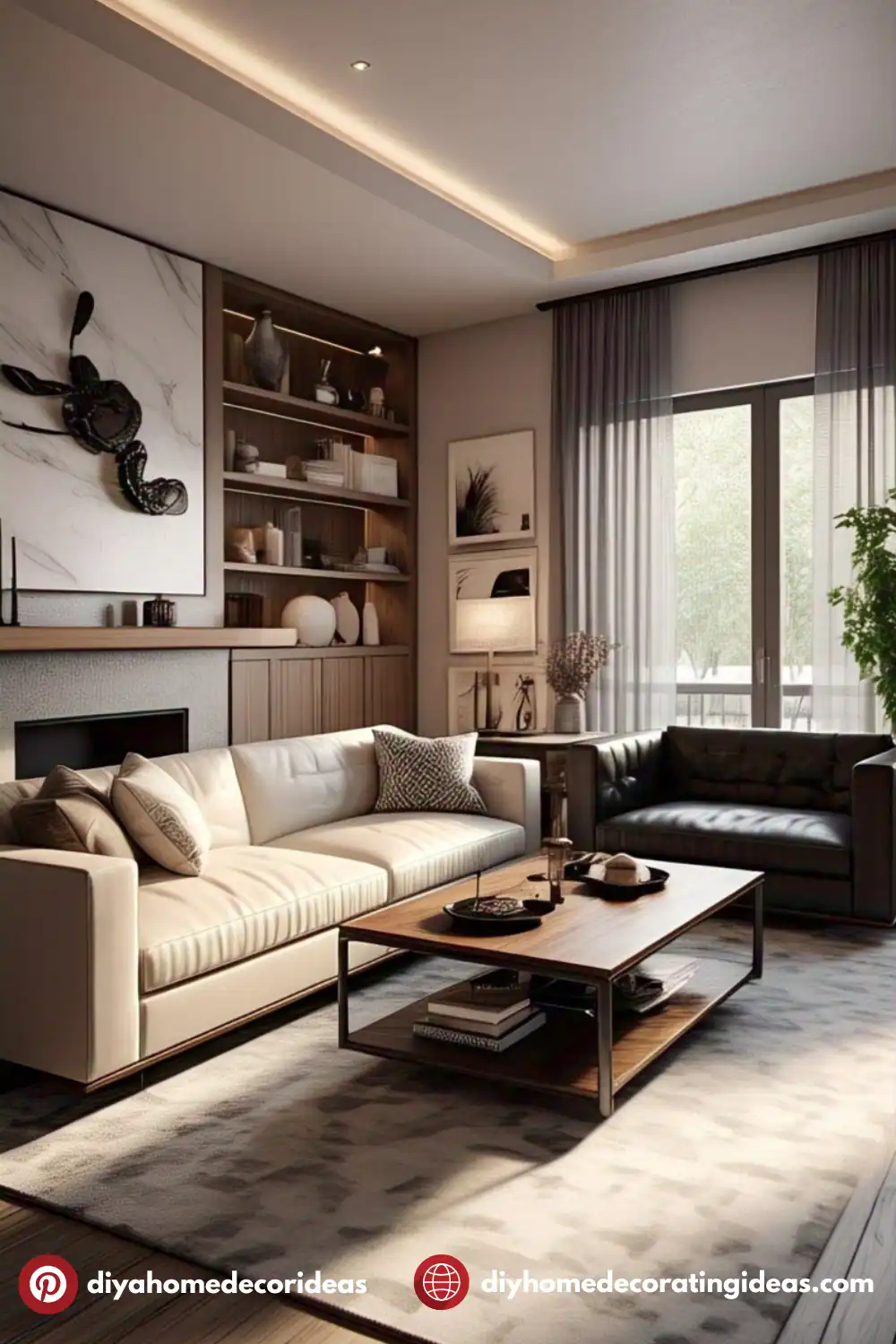Modern living room with minimalist decor