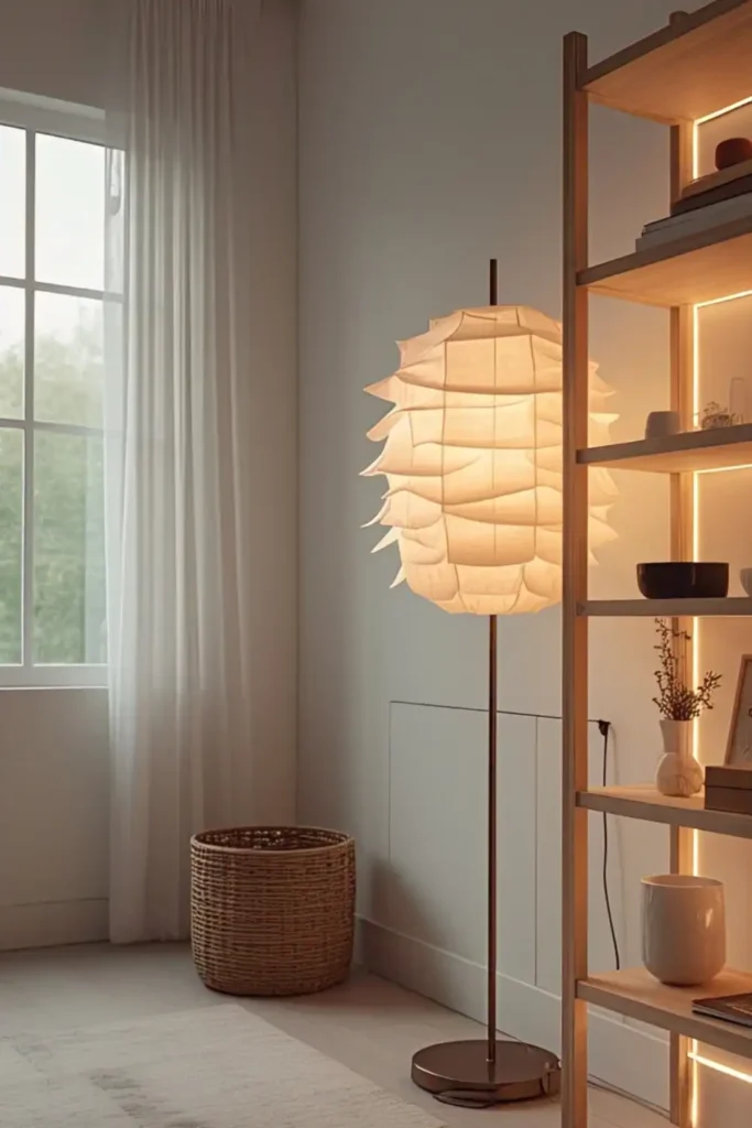 japandi bedroom lighting design