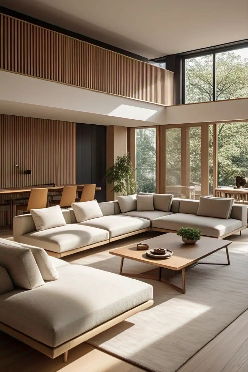 japandi brown sofa