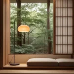 japandi interiors living room lighting