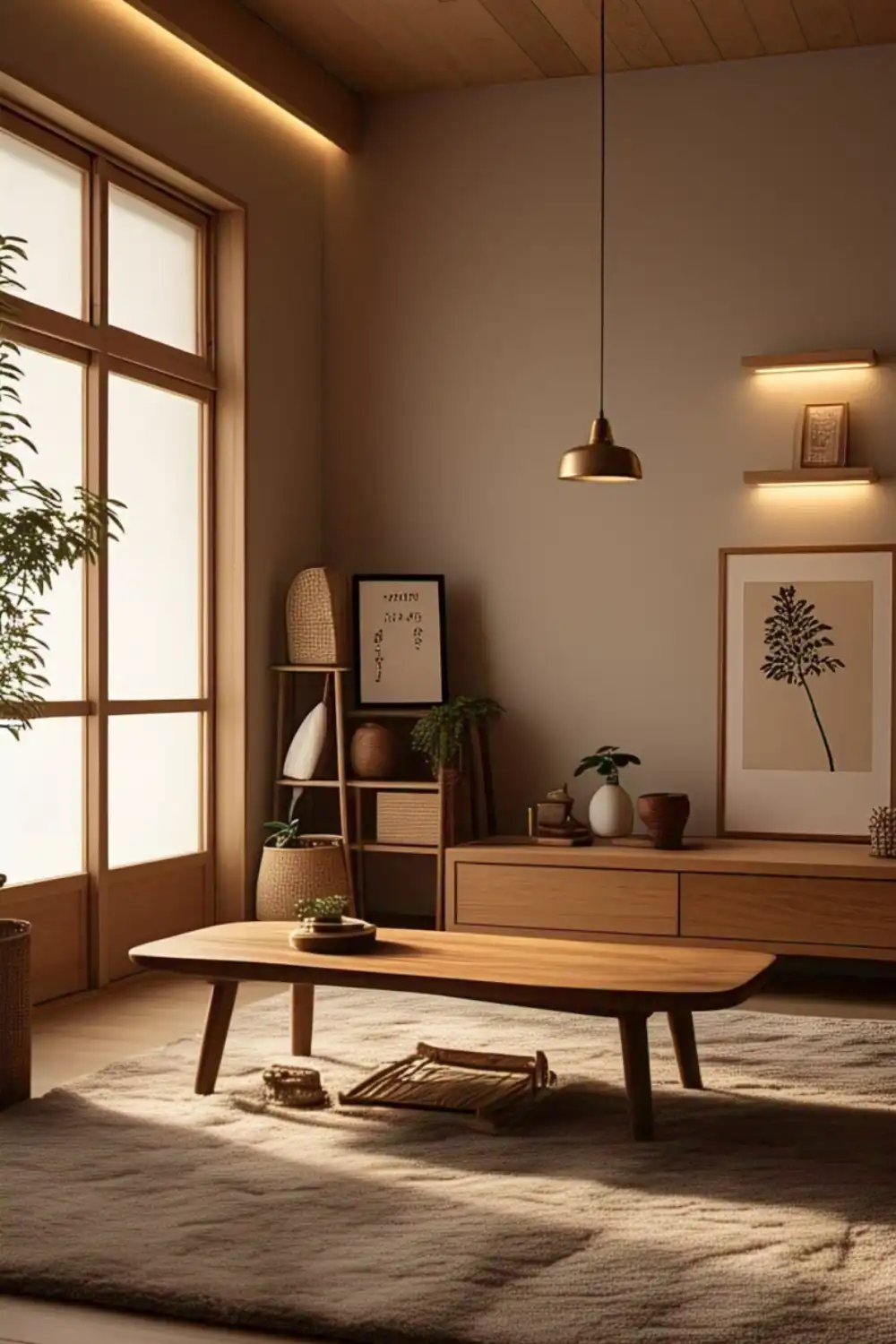 japandi lighting dining