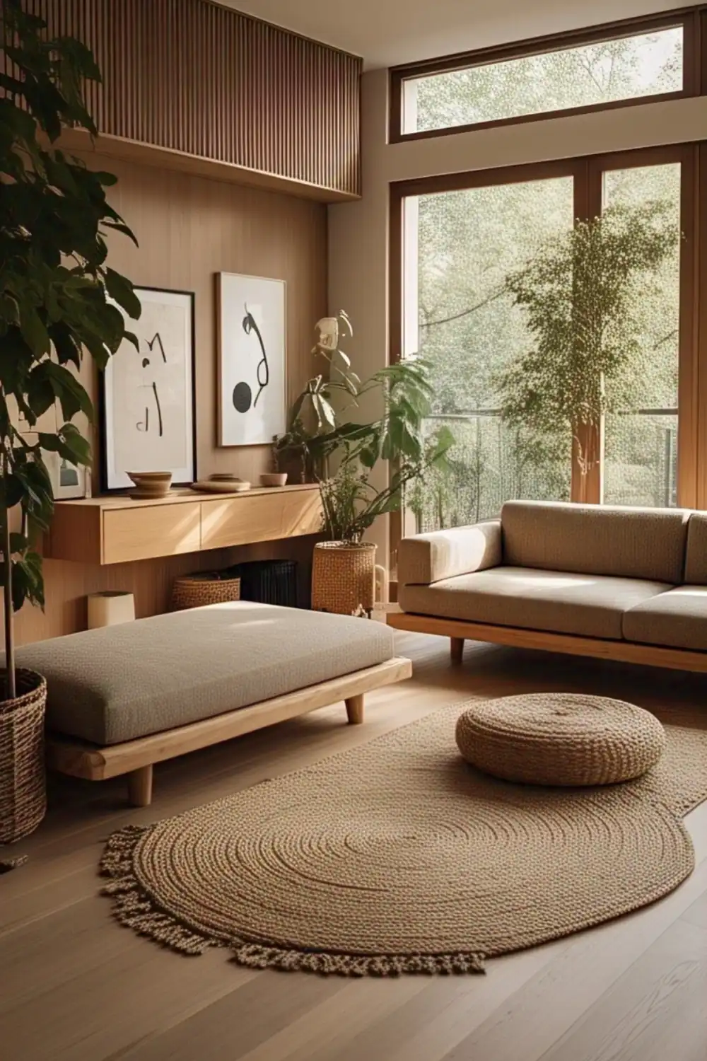 japandi sofa bed with storage