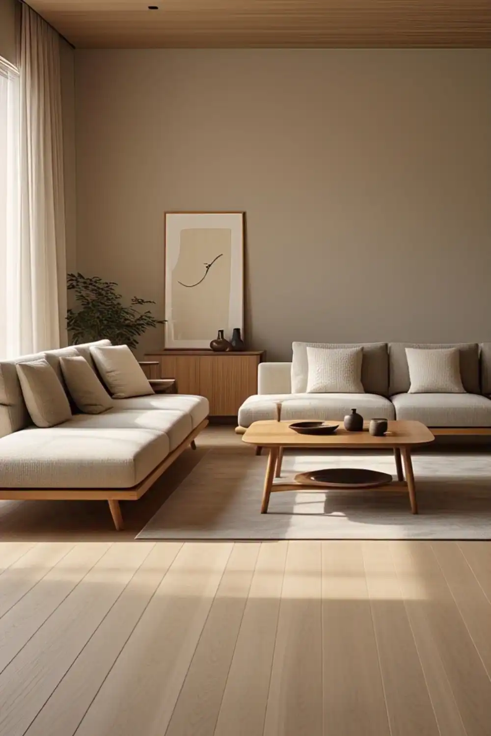 japandi solid wood sofa bed