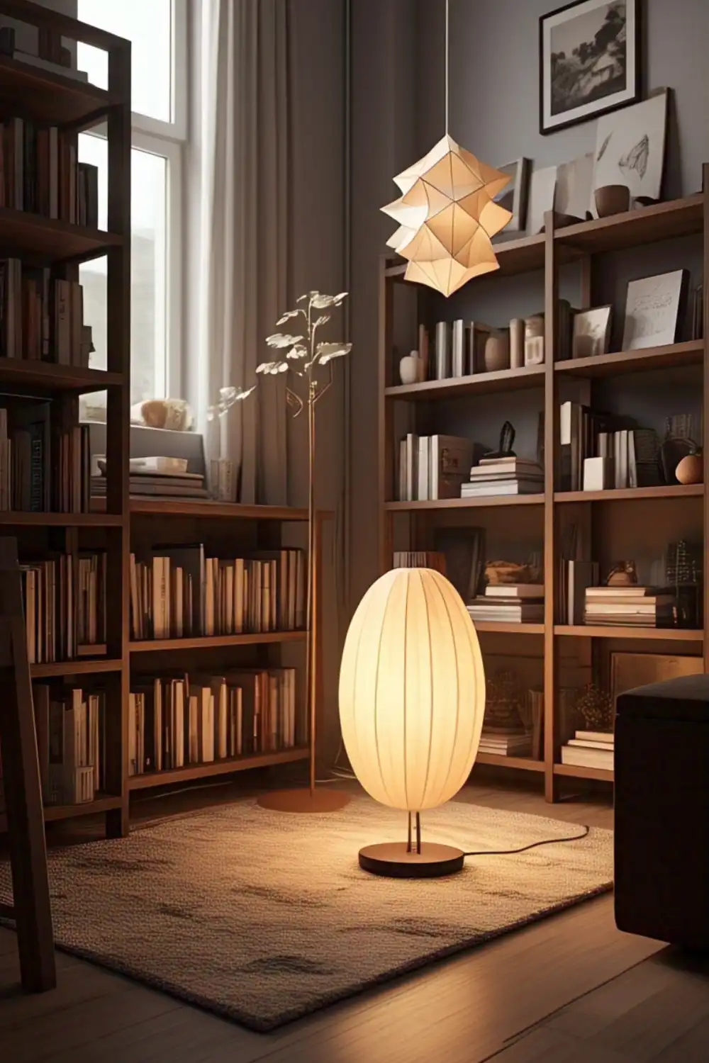 japandi style interior design lighting