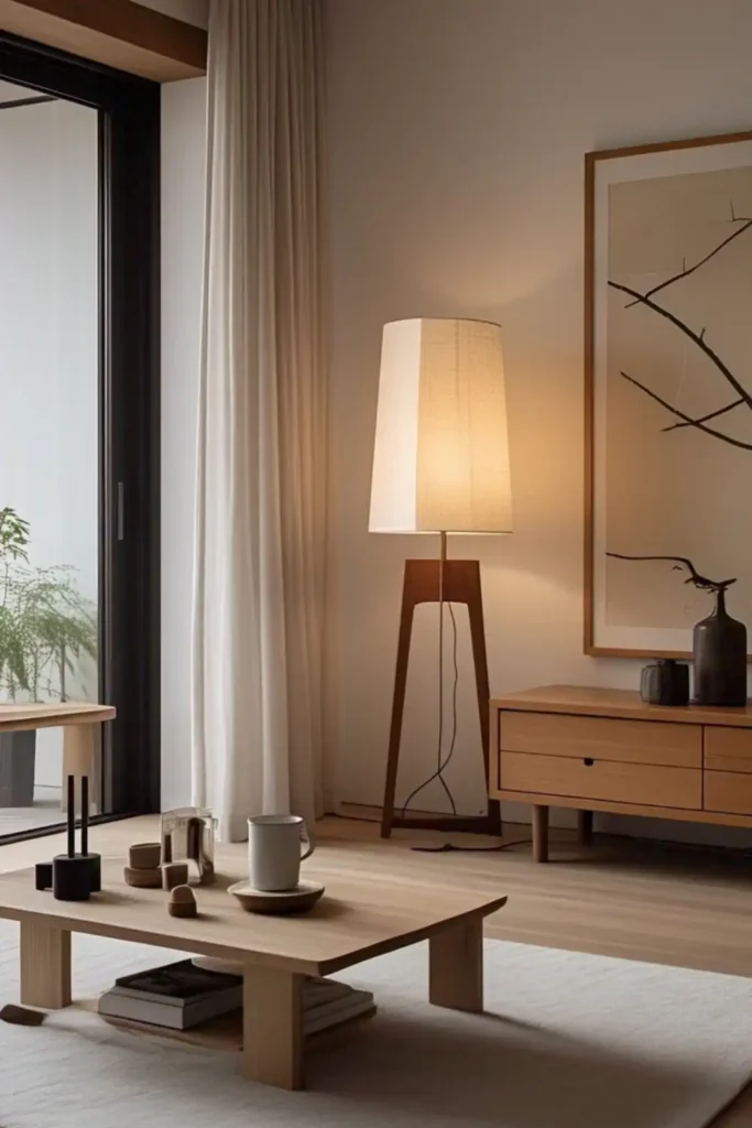 living room lighting ideas japandi