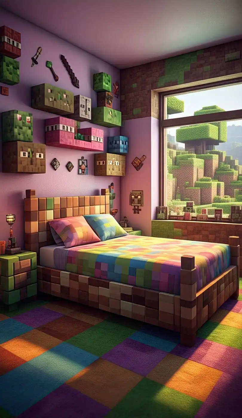 Minecraft Bedroom Ideas with Choosing a Color Scheme 1