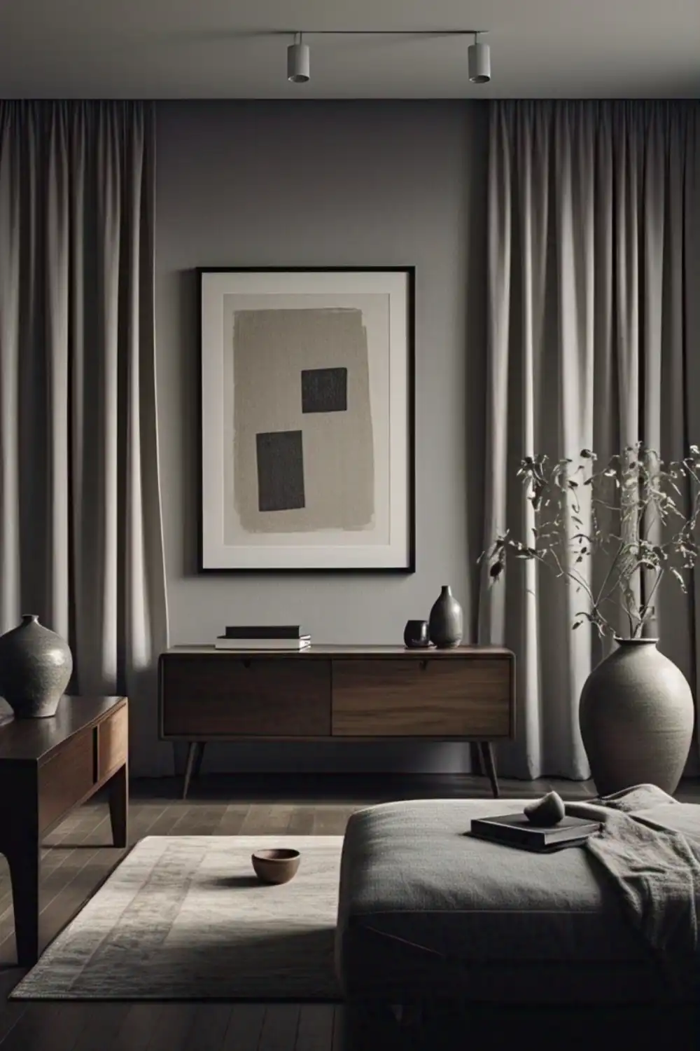 Wabi Sabi living room Minimalist living room with modern decor