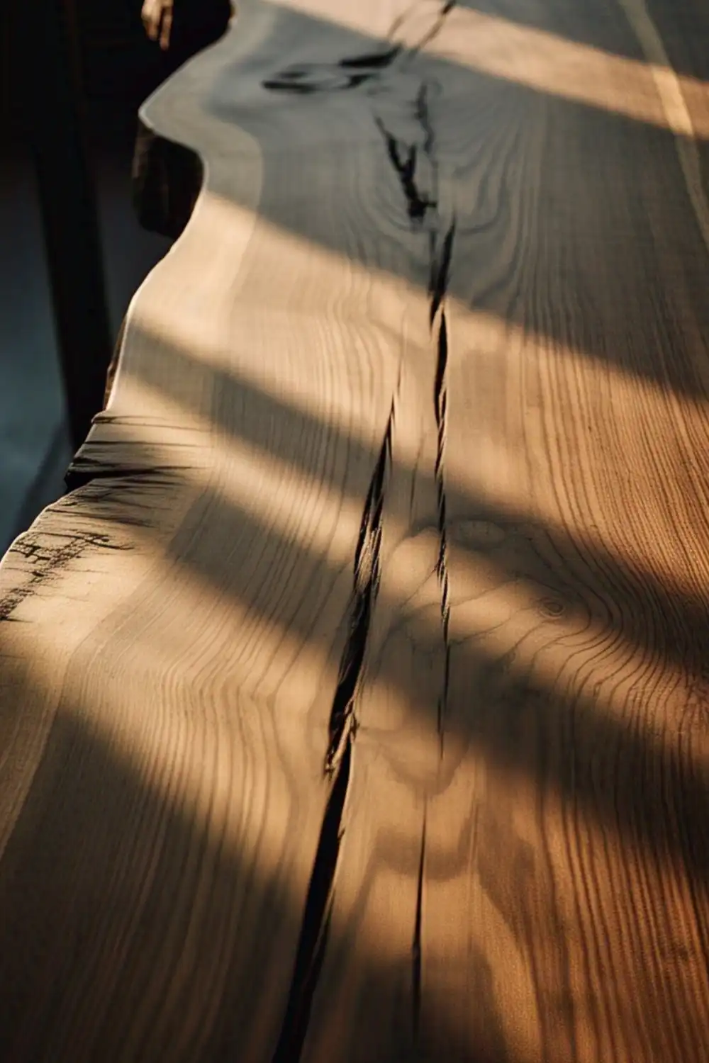 Wabi Sabi table surface with natural grain patterns.