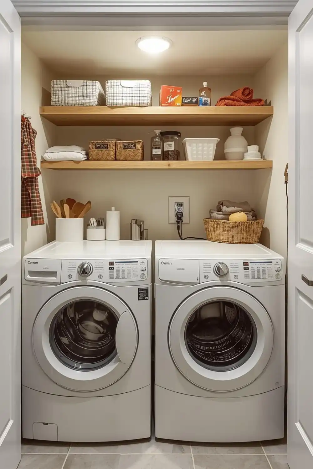 Tiny Basement Laundry Setup