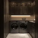 Modern laundry room with washer and dryer