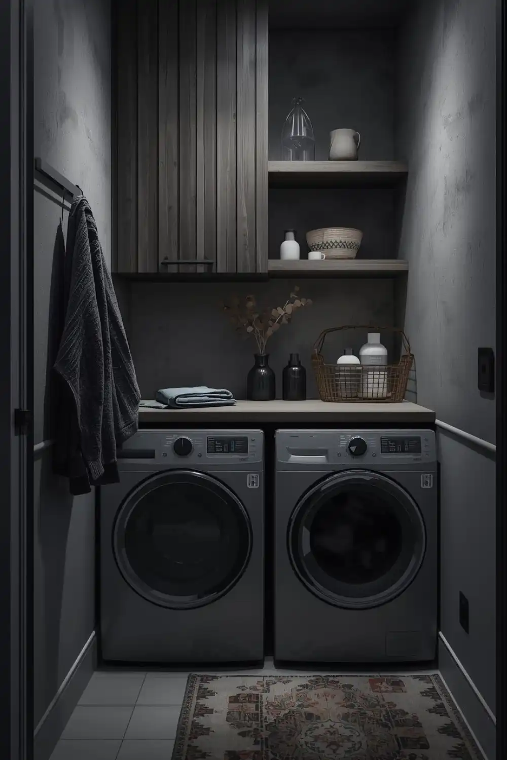 Laundry Closet with Barn Doors