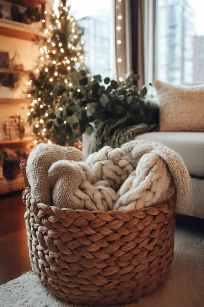 Cozy Christmas living room decoration ideas.