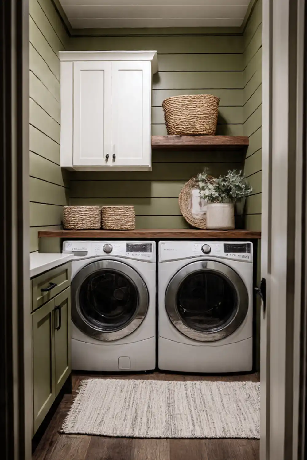 Cozy laundry room with washer and dryer